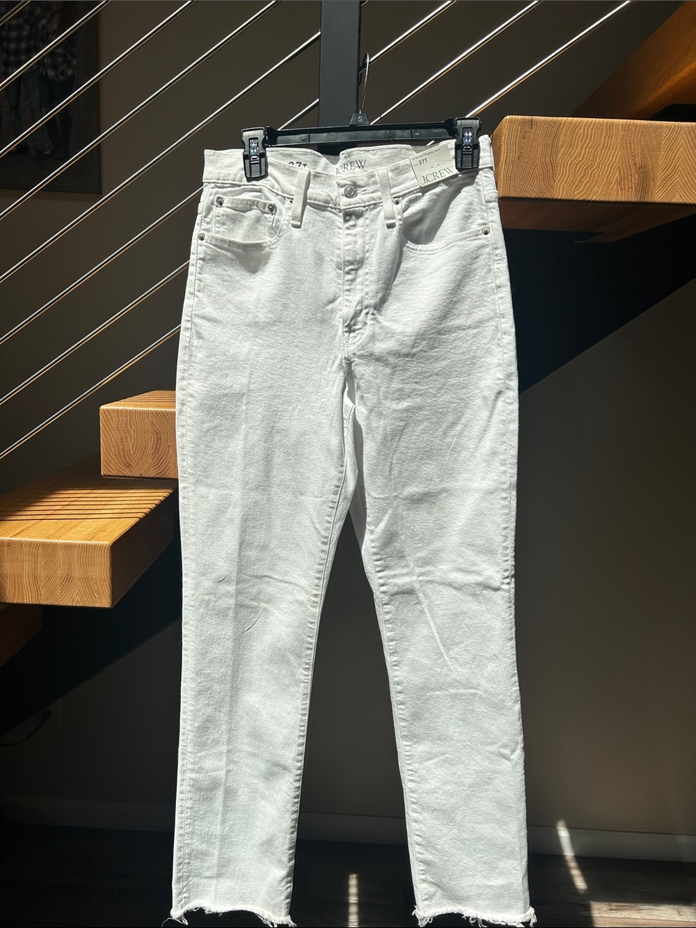 J. Crew White  slim boyfriend size 27T